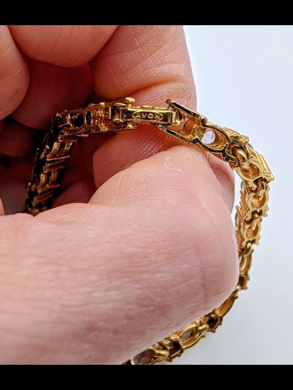 Vintage Y2K Gold Tennis Bracelet Purple CZ - Picture 5 of 6